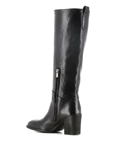 Officine Creative Leather Block-heel Boots In Black