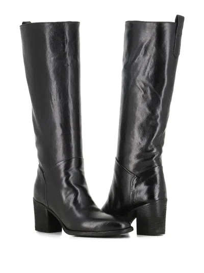 Officine Creative Leather Block-heel Boots In Black