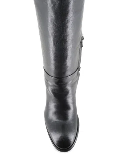 Officine Creative Leather Block-heel Boots In Black