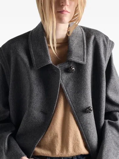 Prada Crew Neck Cashmere Sweater In Animal Print