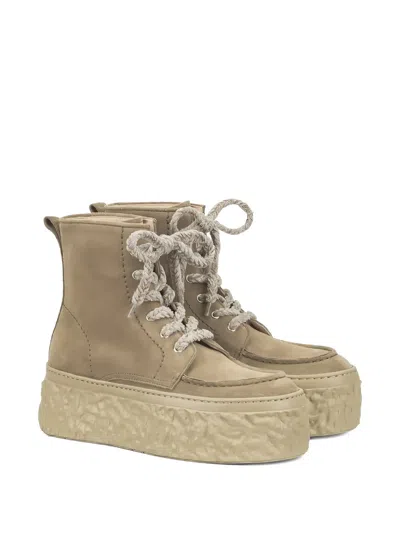 Agl Attilio Giusti Leombruni Agl Suede Platform Sneakers In Brown