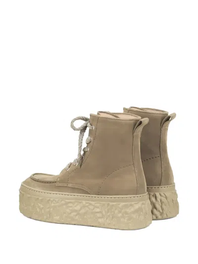 Agl Attilio Giusti Leombruni Agl Suede Platform Sneakers In Brown