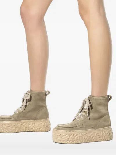 Agl Attilio Giusti Leombruni Agl Suede Platform Sneakers In Brown