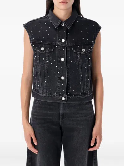 Levi's Shrunken '90s Trucker Vest In Black