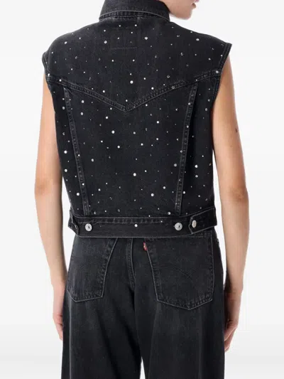 Levi's Shrunken '90s Trucker Vest In Black