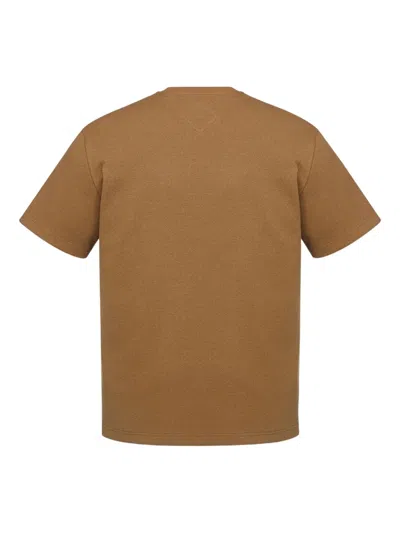 Mcm Logo-patch T-shirt In Brown