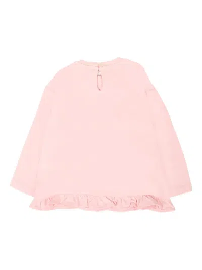 Moschino Baby Girls Long Sleeve Teddy T-shirt In Pink