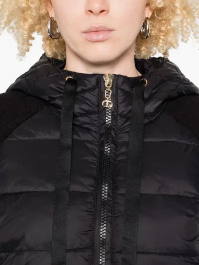 Twinset Twin-set Quilted Polyamide Jacket In Black