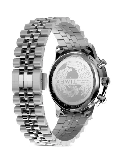 Timex Mens Green Tw2y23600 Waterbury Metropolitan Chronograph Stainless-steel Bracelet Watch In Green