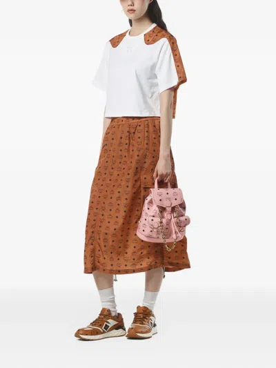 Mcm Mini Aren Drawstring Backpack In Pink