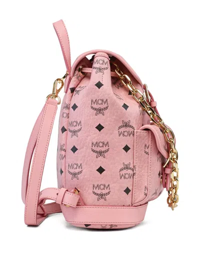 Mcm Mini Aren Drawstring Backpack In Pink