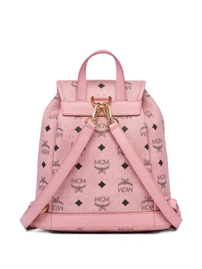 Mcm Mini Aren Drawstring Backpack In Pink
