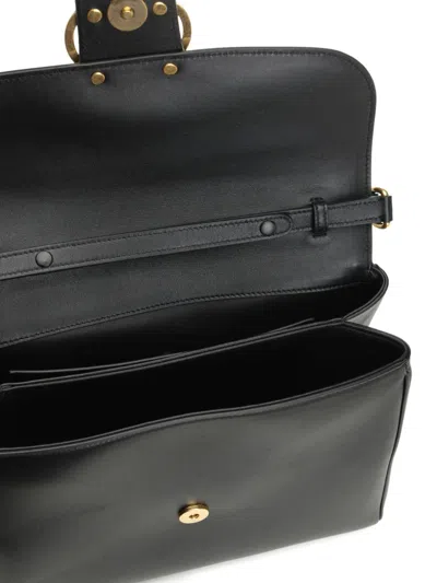 Valentino 9 To 5 Flap Leather Top-handle Bag In Black