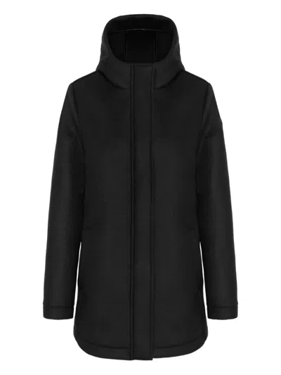Colmar Black Hooded Coat In Black