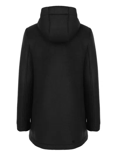 Colmar Black Hooded Coat In Black