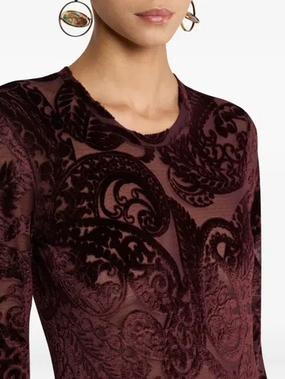 Etro Velvet Tops. In Red