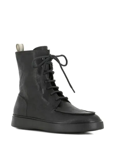 Officine Creative Lace-up Leather Combat Boots In Black