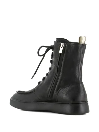 Officine Creative Lace-up Leather Combat Boots In Black