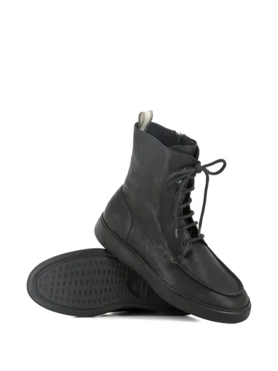 Officine Creative Lace-up Leather Combat Boots In Black