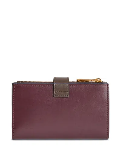 Etro Leather Strap Wallet In Burgundy
