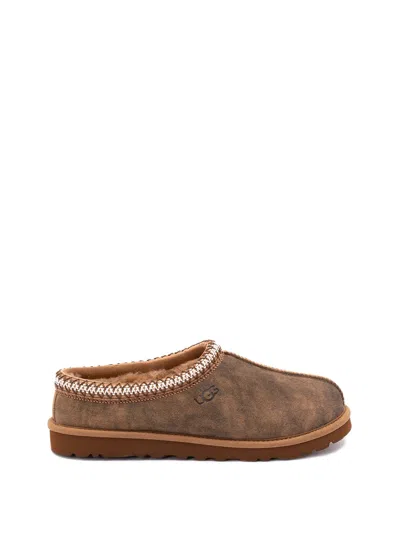 Ugg Chestnut Brown Suede Leather Tasman Ii Slippers In Green
