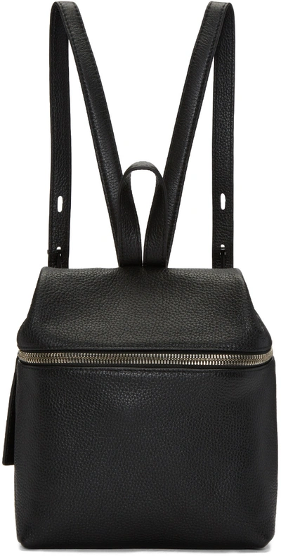 Kara Micro Textured-leather Shoulder Bag In Black