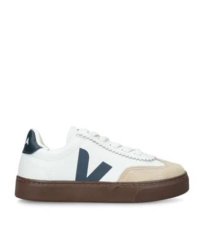 Veja Leather Volley Sneakers In Gray