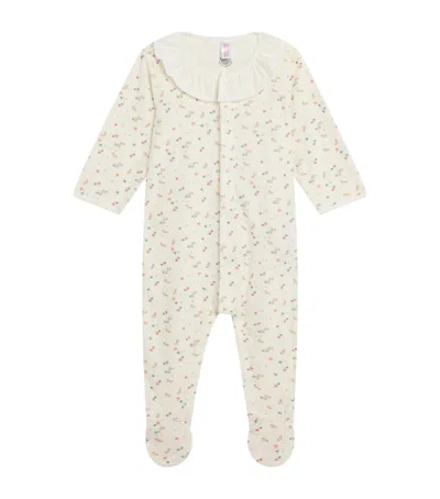 Petit Bateau Floral Print All-in-one In Multi