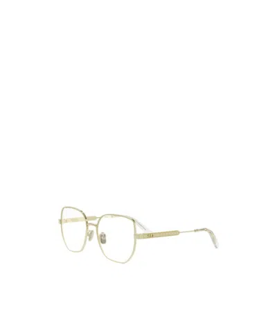 Dior Logo Plain Glasses In Gold