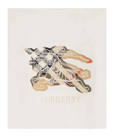 Burberry White T-shirt With Ekd In White