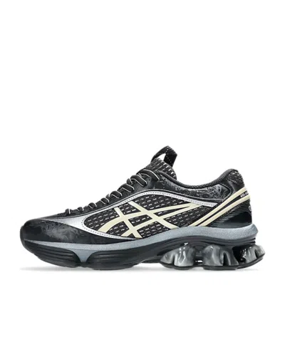 Asics Gel Kinetic Fluent Sneakers With Textured Upper And Sculpted Design In Gray