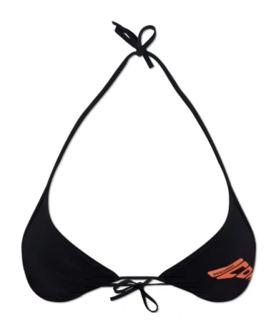 Dsquared2 Logo-detail Triangle Bikini Bra In Black