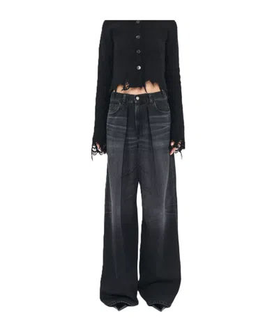 Haikure Candy High-rise Wide-leg Jeans In Black