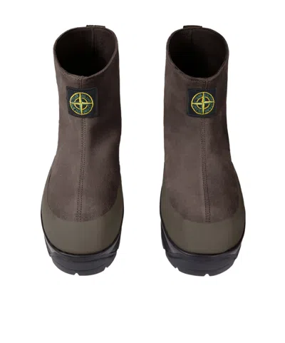 Stone Island Ankle Boot With Vibram Sole For Shock Absorption In Multi
