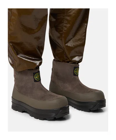 Stone Island Ankle Boot With Vibram Sole For Shock Absorption In Multi