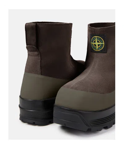 Stone Island Ankle Boot With Vibram Sole For Shock Absorption In Multi