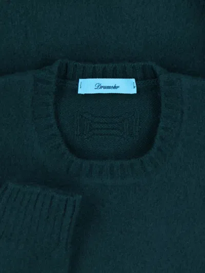 Drumohr Green Cashmere Sweater In Green