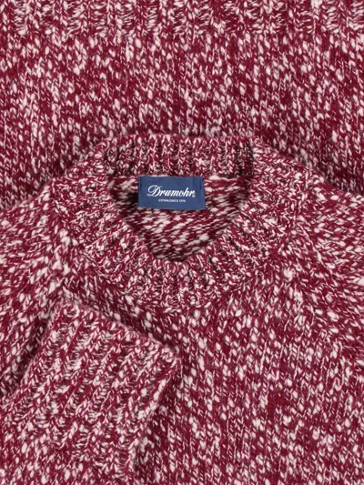 Drumohr Grape-coloured Pattern Wool Sweater In Red