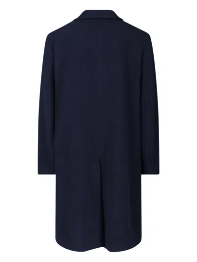 Lardini Classic Tailored Coat With Three-button Closure In Blue