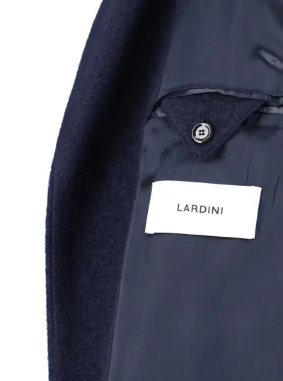 Lardini Classic Tailored Coat With Three-button Closure In Blue