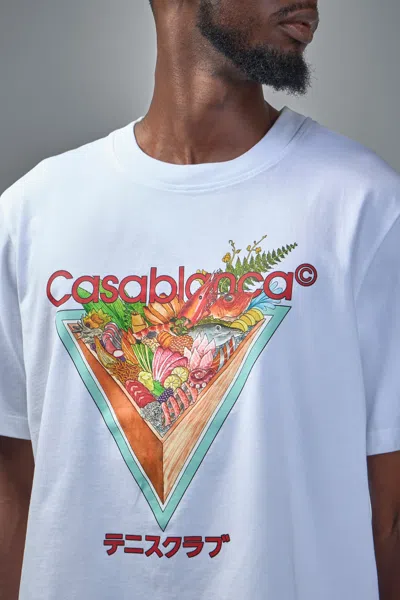 Casablanca Tennis Club Icon T-shirt In White