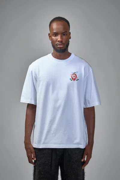 Casablanca Oversized T-shirt With Dragonfly Floral Print In Multi