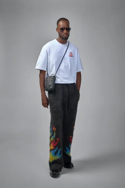 Casablanca Oversized T-shirt With Dragonfly Floral Print In Multi