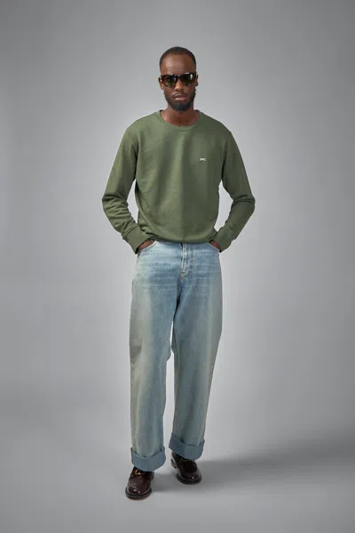 Denham Scissor Crew Neck In Green