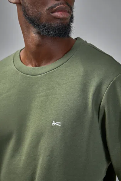Denham Scissor Crew Neck In Green
