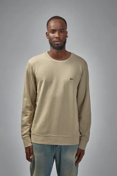 Denham Scissor Crew Neck In Brown