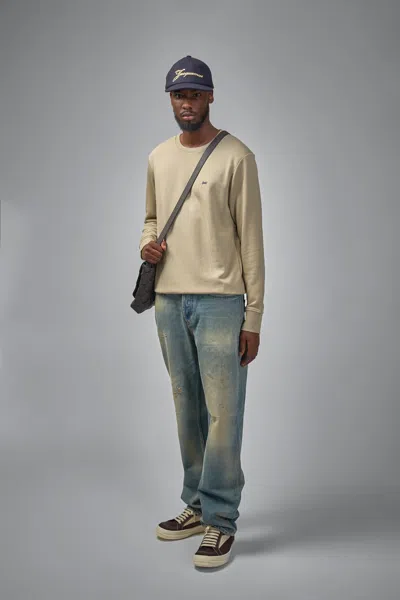 Denham Scissor Crew Neck In Brown