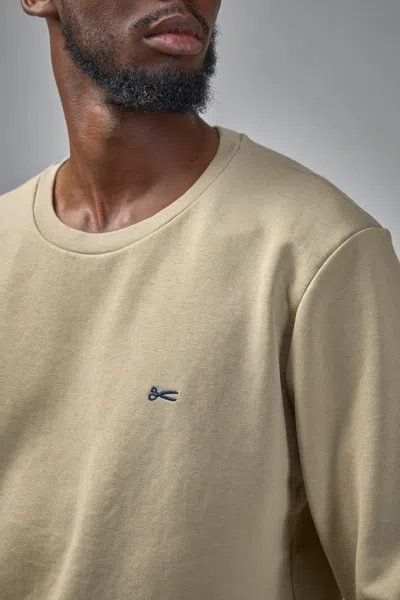 Denham Scissor Crew Neck In Brown