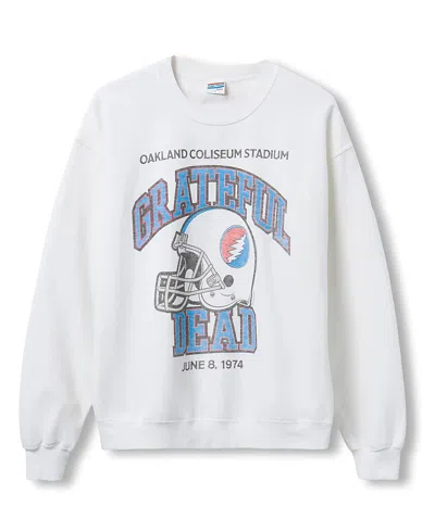 Junk Food Clothing Grateful Dead Helmet Flea Market Fleece Sweatshirt In White