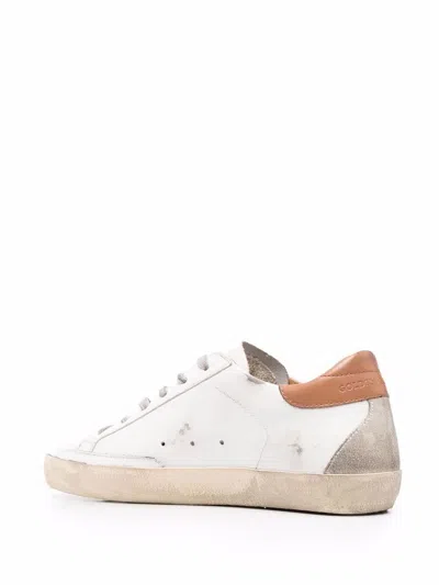 Golden Goose Super Star Leather Sneakers In White